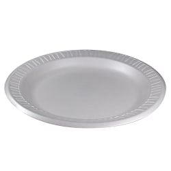 Dart Laminated Foam Plates, 9in, White, Pack Of 125 Plates