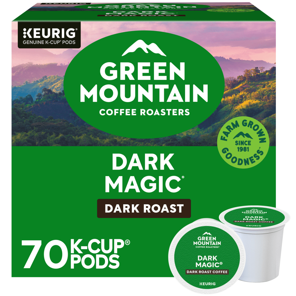 Green Mountain Coffee Roasters Dark Magic Keurig Single-Serve K-Cup Pods, Dark Roast Coffee 70 Count