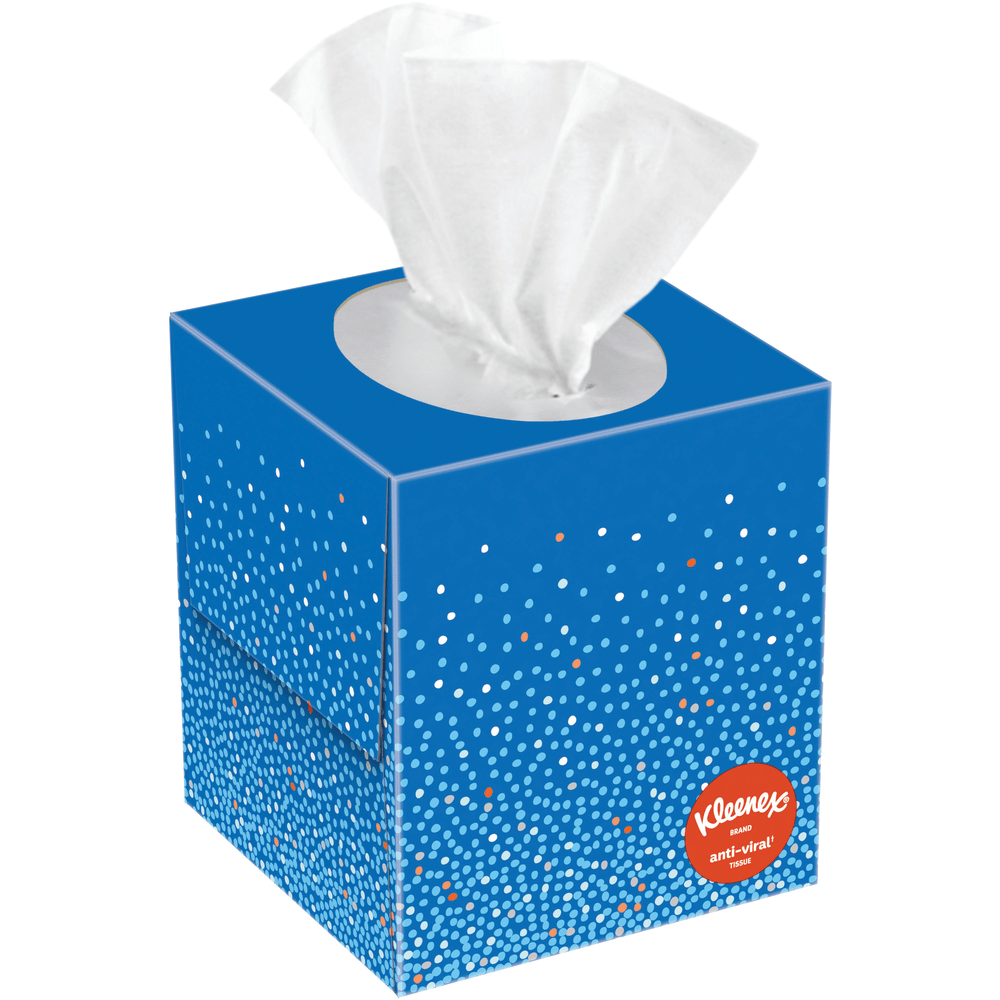 Kleenex 3-Ply Anti-Viral Facial Tissues, 68 Tissues Per Box