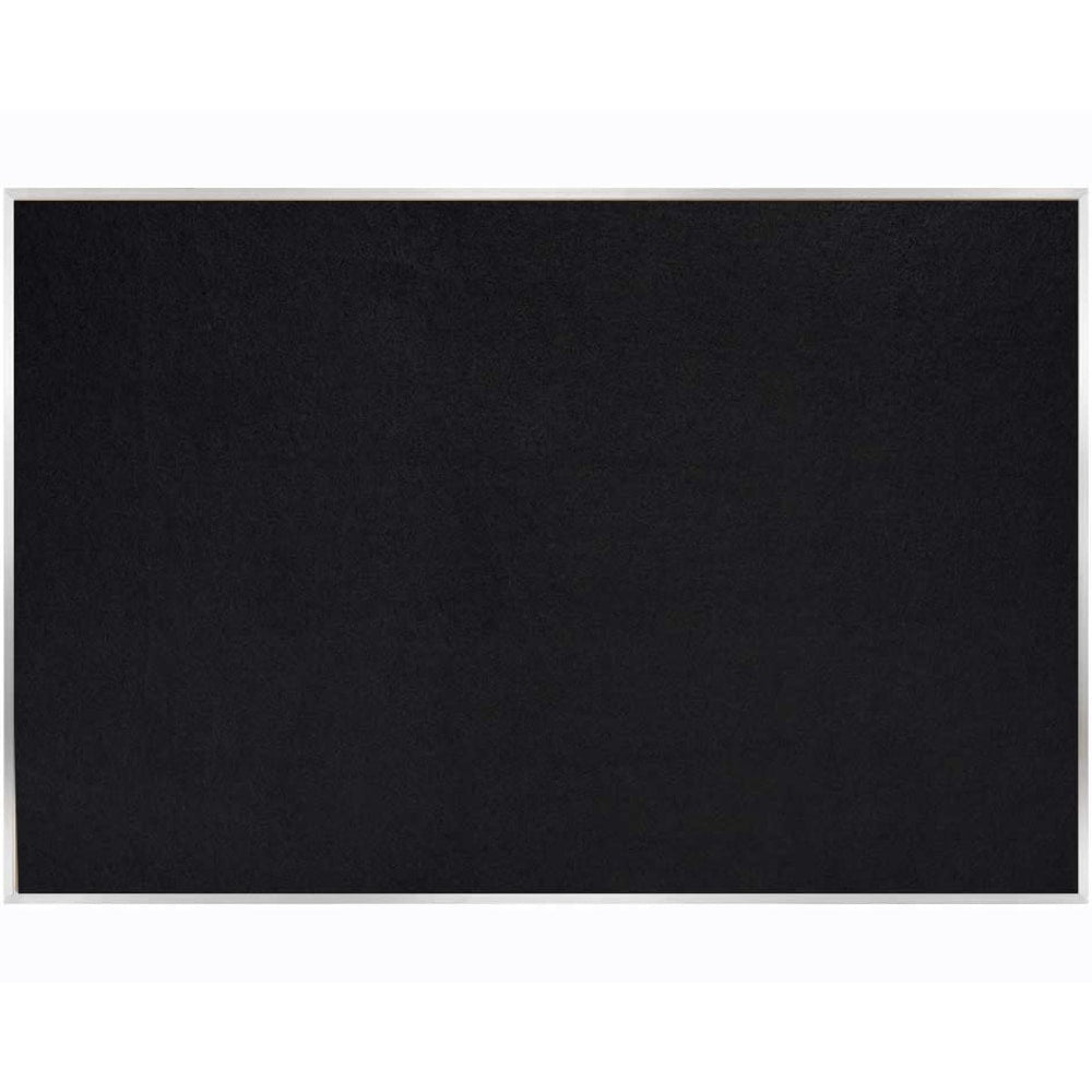 Ghent Rubber Bulletin Board, 48 1/2in x 60 1/2in, 90% Recycled, Black Satin Aluminum Frame