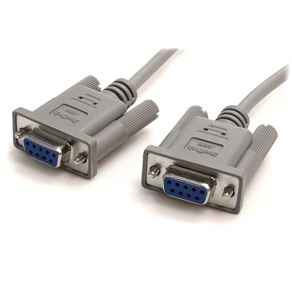 StarTech.com Serial Null modem cable - DB-9 (F) - DB-9 (F) - 3 m - Transfer files via serial connection - SCNM9FF