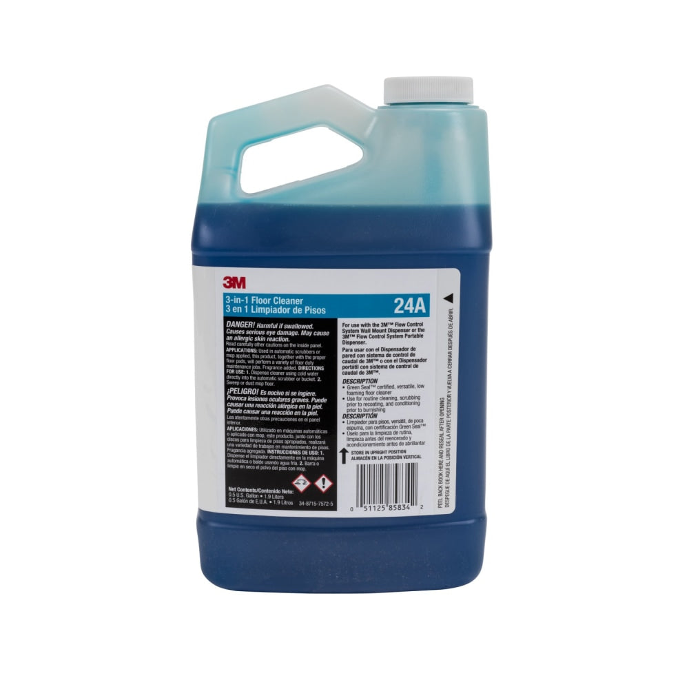 3M Flow Control 24A 3-in-1 Floor Cleaner Concentrate, Fresh Scent, 67.6 Oz