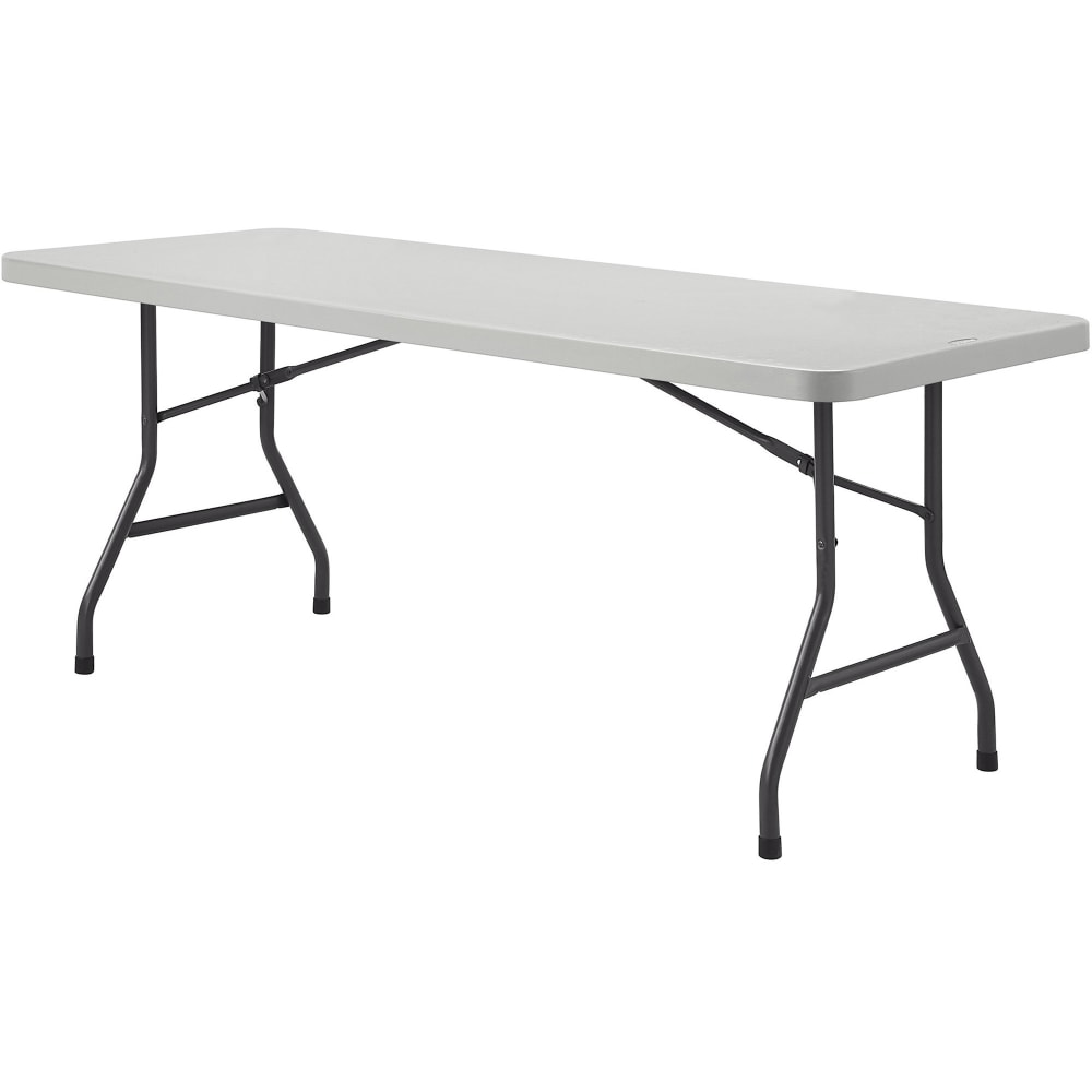 Lorell Ultra-Lite Economy Folding Table, 29-3/10inH x 96inW x 30inD, 1000 Lb Capacity, Gray