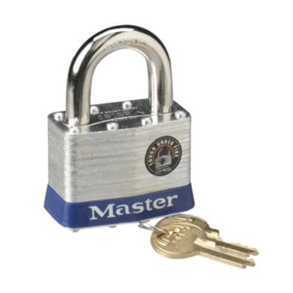 Master Lock 2in Steel Security Padlock - Cut Resistant - Steel - Silver - 1 Each