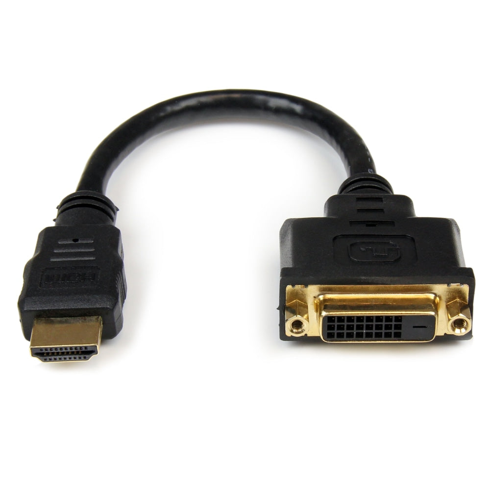 StarTech.com 8in HDMI to DVI-D Video Cable Adapter - HDMI Male to DVI Female - 8in DVI/HDMI Video Cable  - HDDVIMF8IN