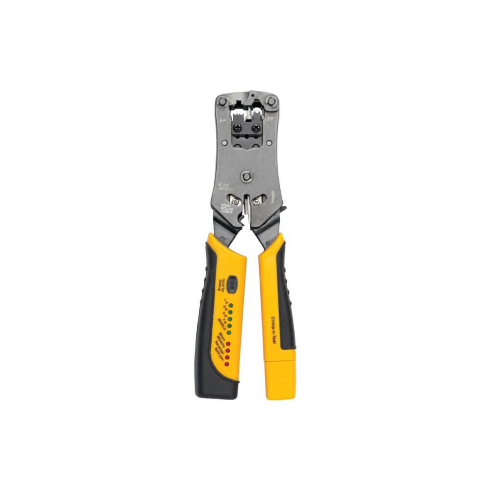 Eaton Tripp Lite Series RJ11/RJ12/RJ45 Wire Crimper with Built-in Cable Tester - Crimp tool - black, yellow
