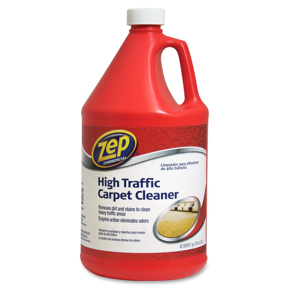 Zep High-Traffic Carpet Spot Remover & Cleaner - 128 fl oz (4 quart) - Red - 4 / Carton