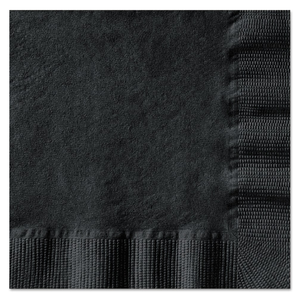 Hoffmaster Embossed Beverage Napkins, 1-Ply, 10 x 10, Black, 1000/Carton