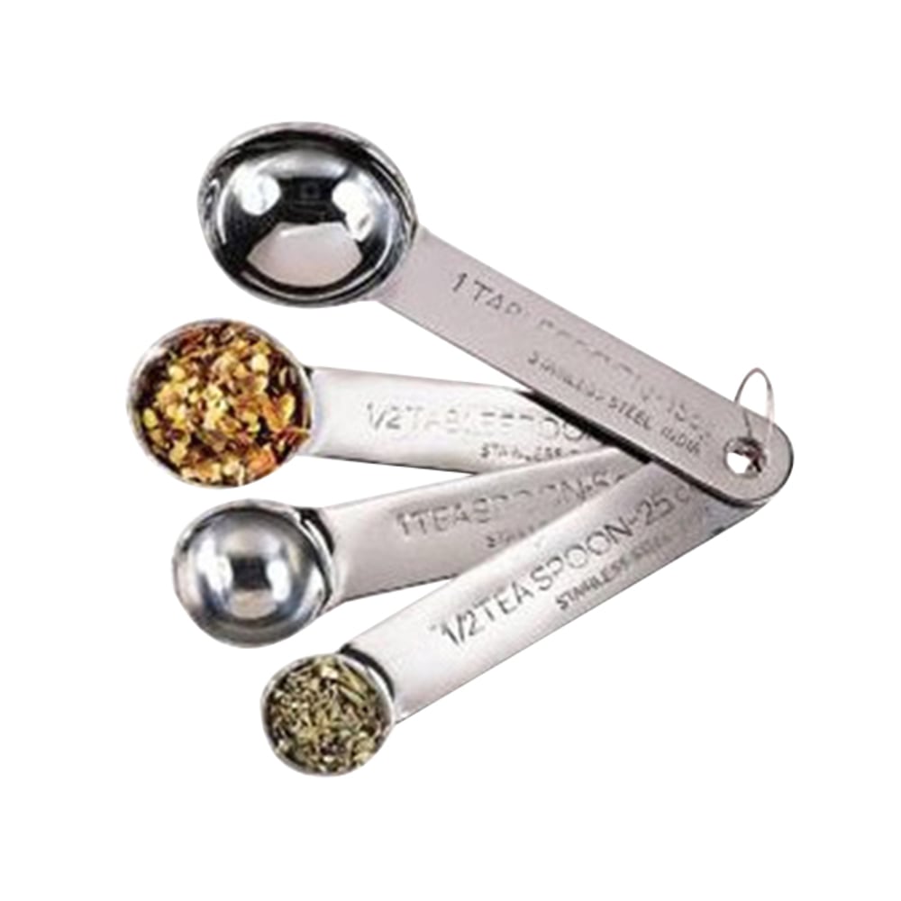 American Metalcraft Measuring Spoon Set, Silver