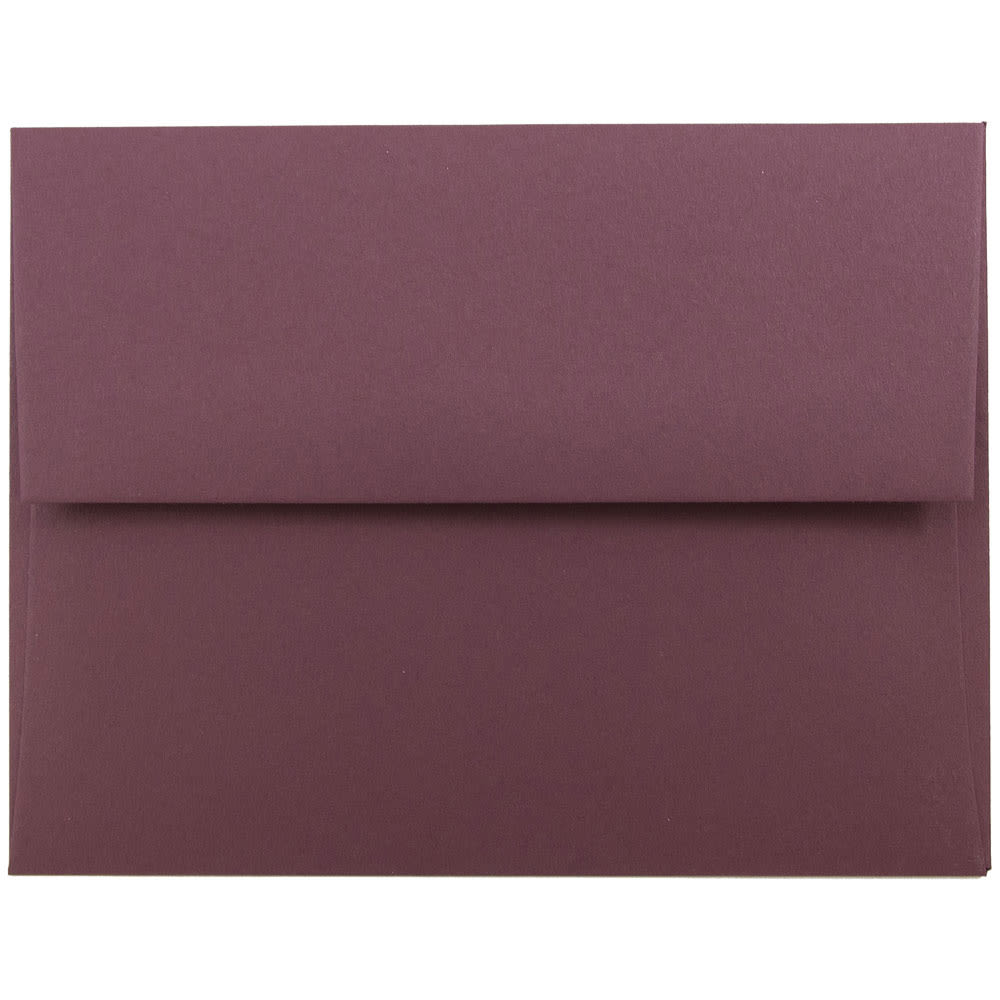 JAM Paper Booklet Invitation Envelopes, A2, Gummed Seal, Burgundy, Pack Of 25