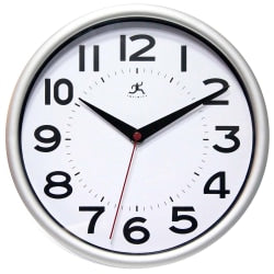 14220SV-3364 - Infinity Instruments Metro Round Wall Clock, 9in, Silver