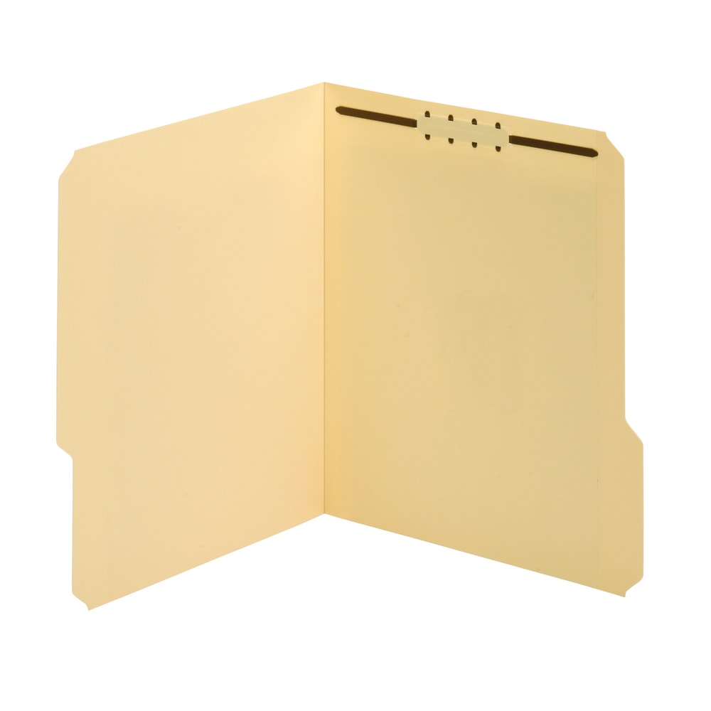 Office Depot Brand Manila Fastener Folders, 1 Fastener, 1/3 Tab Cut Assorted, Letter Size, Box of 50 Folders