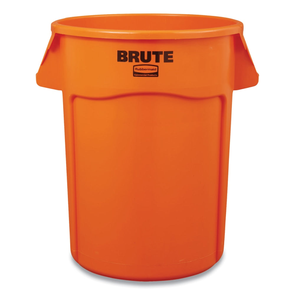 Rubbermaid Commercial Brute Round Container, 32 gal, Resin, Orange