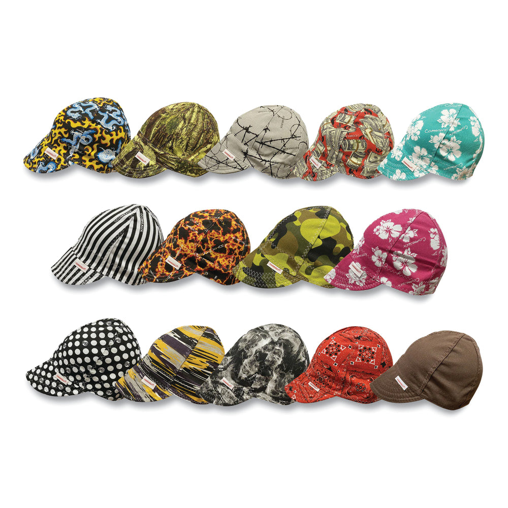 Deep Round Crown Cap, Size 7-3/4, Assorted