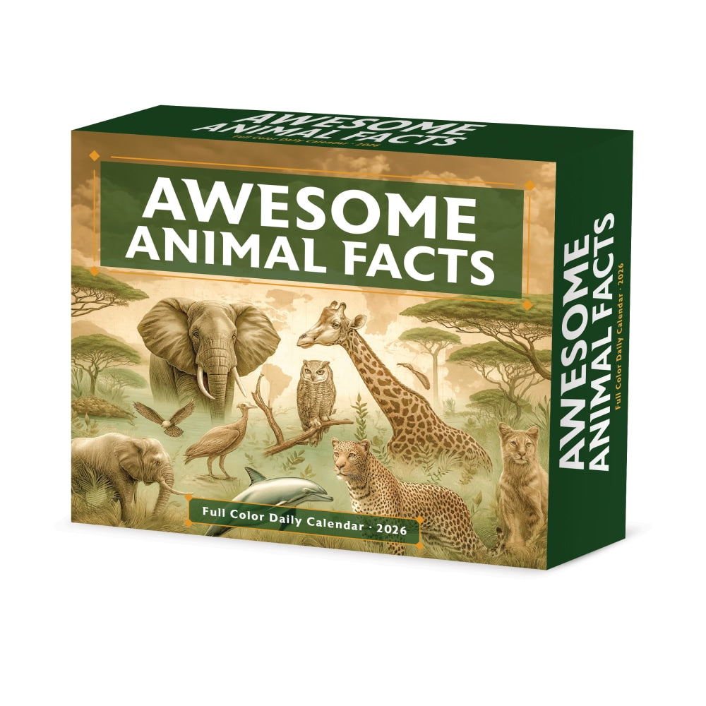 2026 Willow Creek Press Page-A-Day Daily Desk Calendar, 6-1/4in x 5-1/2in, Awesome Animal Facts, January To December, 55151