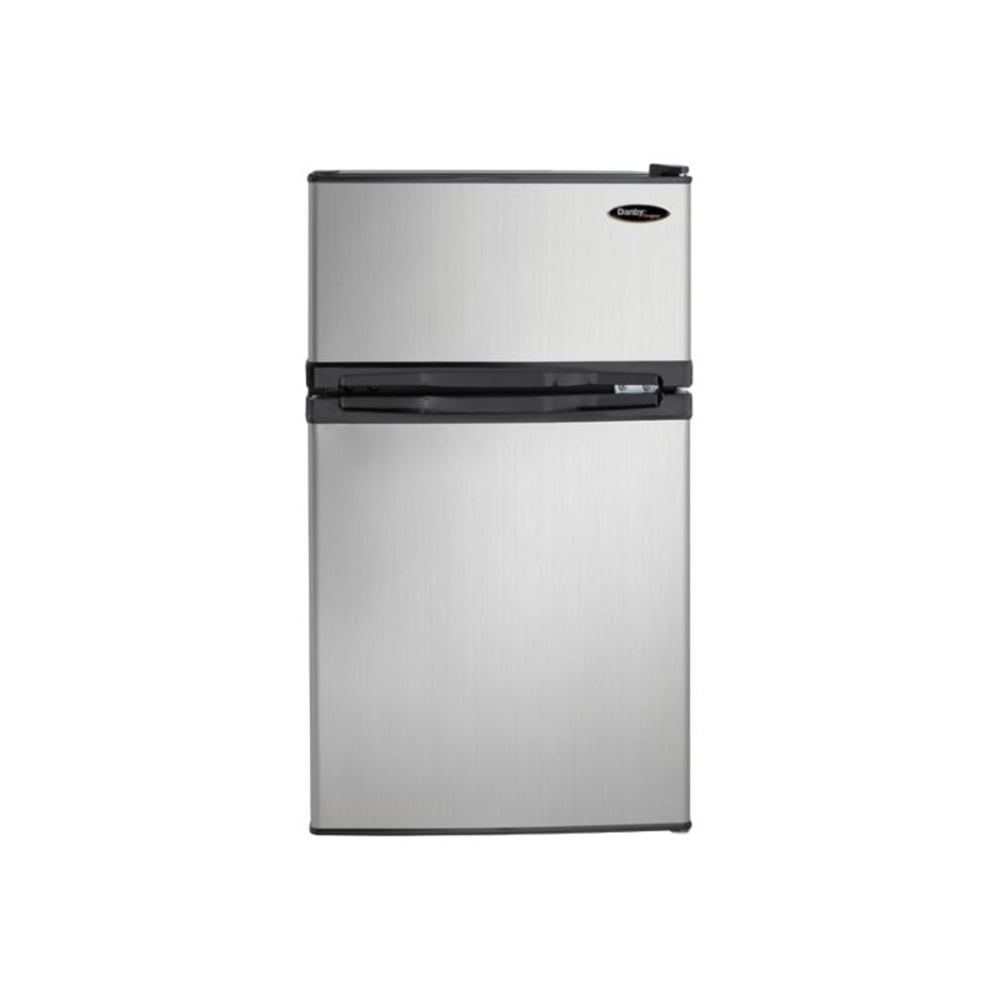Danby Designer Dual Door Compact Fridge with Freezer - 3.10 ft³ - Reversible - 2.23 ft³ Net Refrigerator Capacity - DCR031B1BSLDD