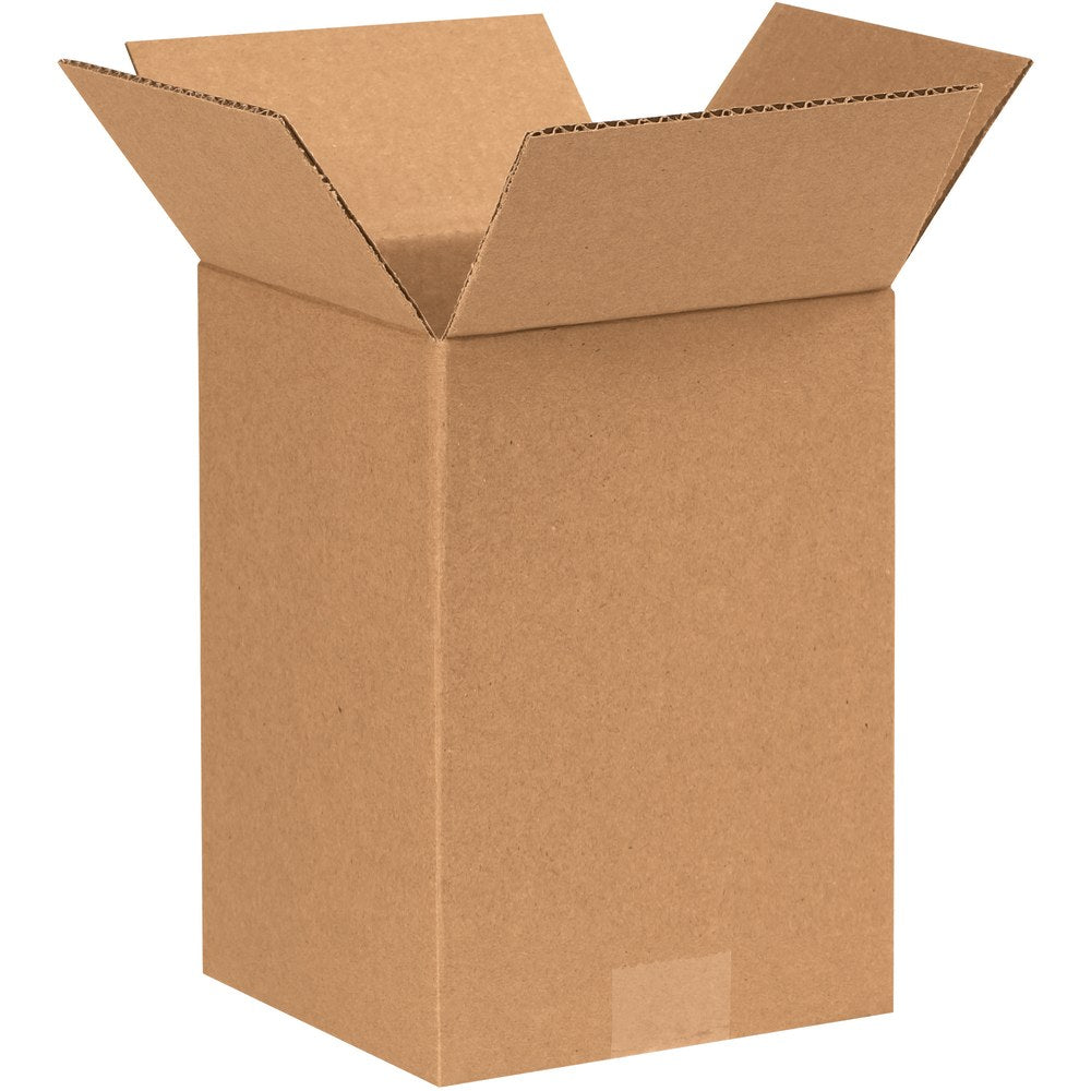 Partners Brand Corrugated Boxes, 9inH x 7inW x 7inD, 15% Recycled, Kraft, Bundle Of 25
