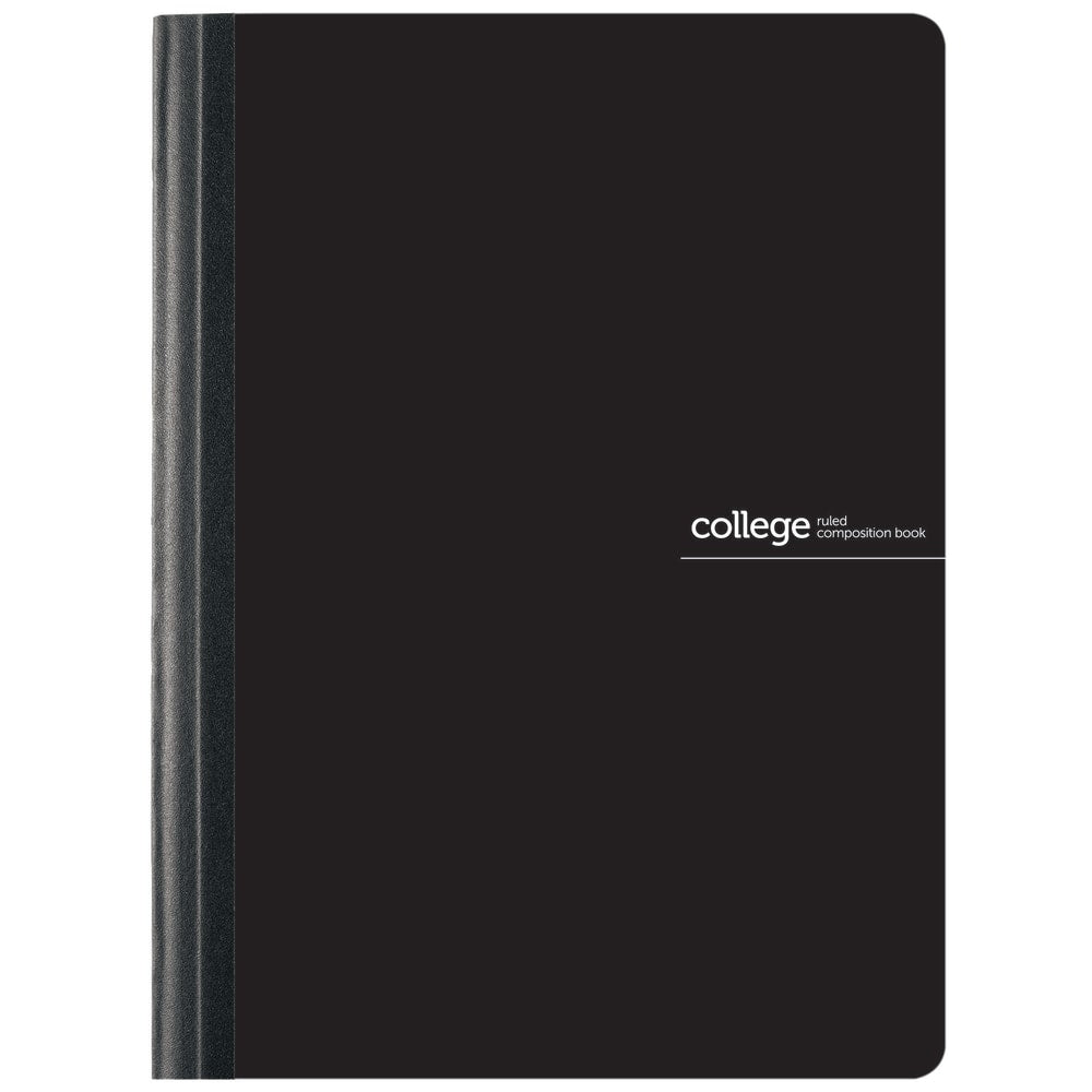 Office Depot Brand Poly Composition Book, 7-1/2in x 9-3/4in, College Ruled, 80 Sheets, Black