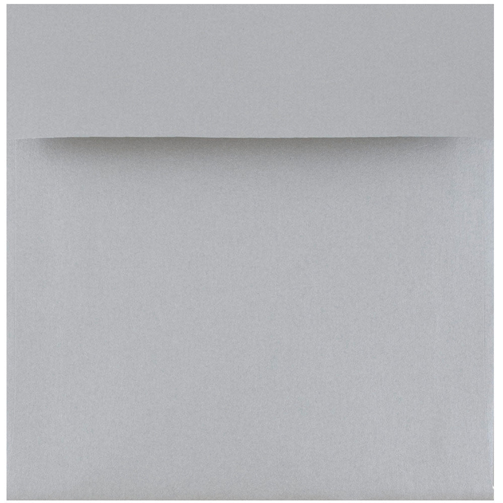 JAM Paper Square Stardream Metallic Envelopes, 6in x 6in, Gummed Seal, Silver, Pack Of 25