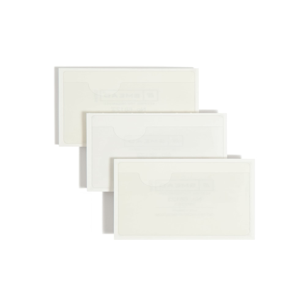 Smead Self-Adhesive Poly Pockets, 3in x 4-1/16in, Clear, Business Card Size, Box Of 100