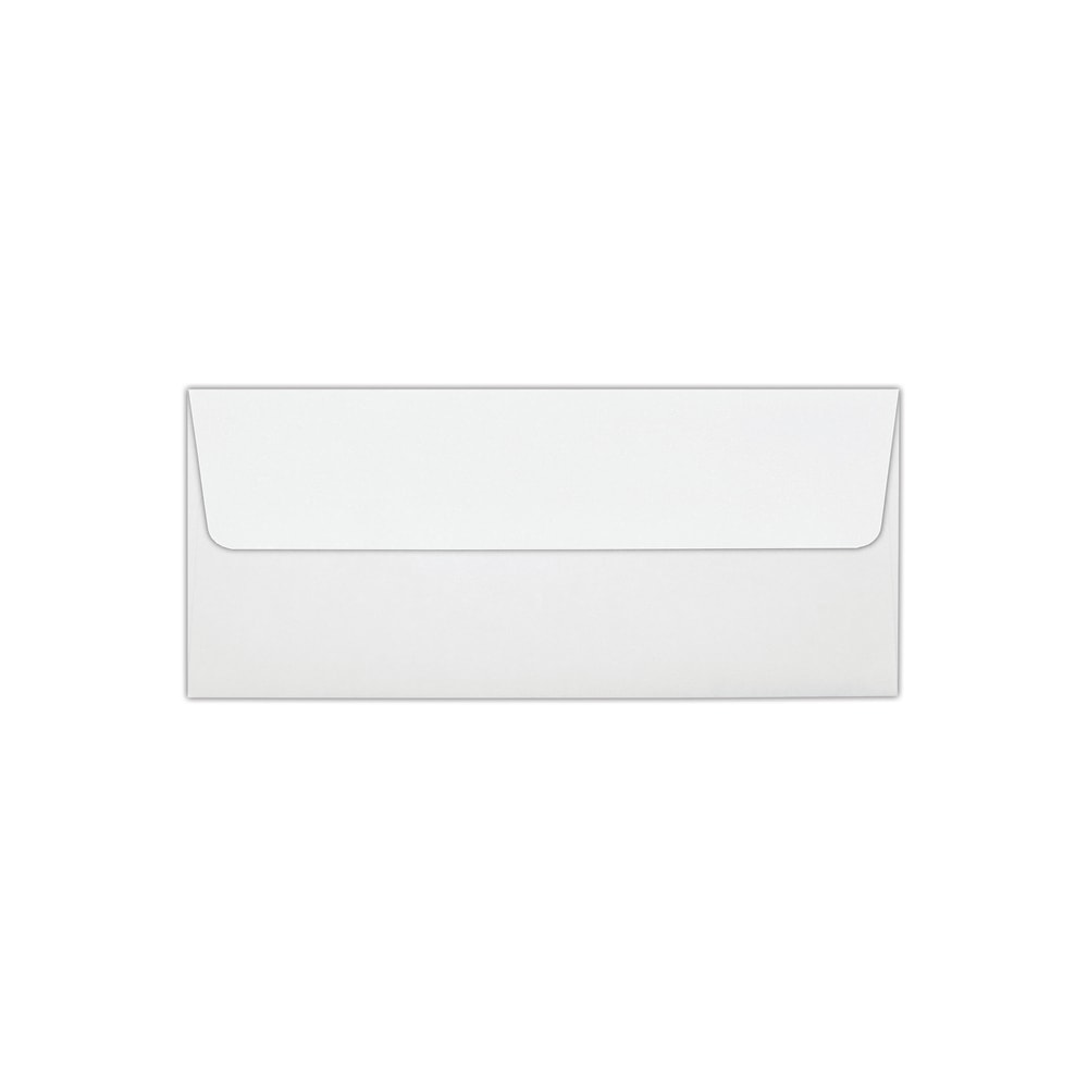 LUX #10 Foil-Lined Square-Flap Envelopes, Peel & Press Closure, White/Red, Pack Of 50