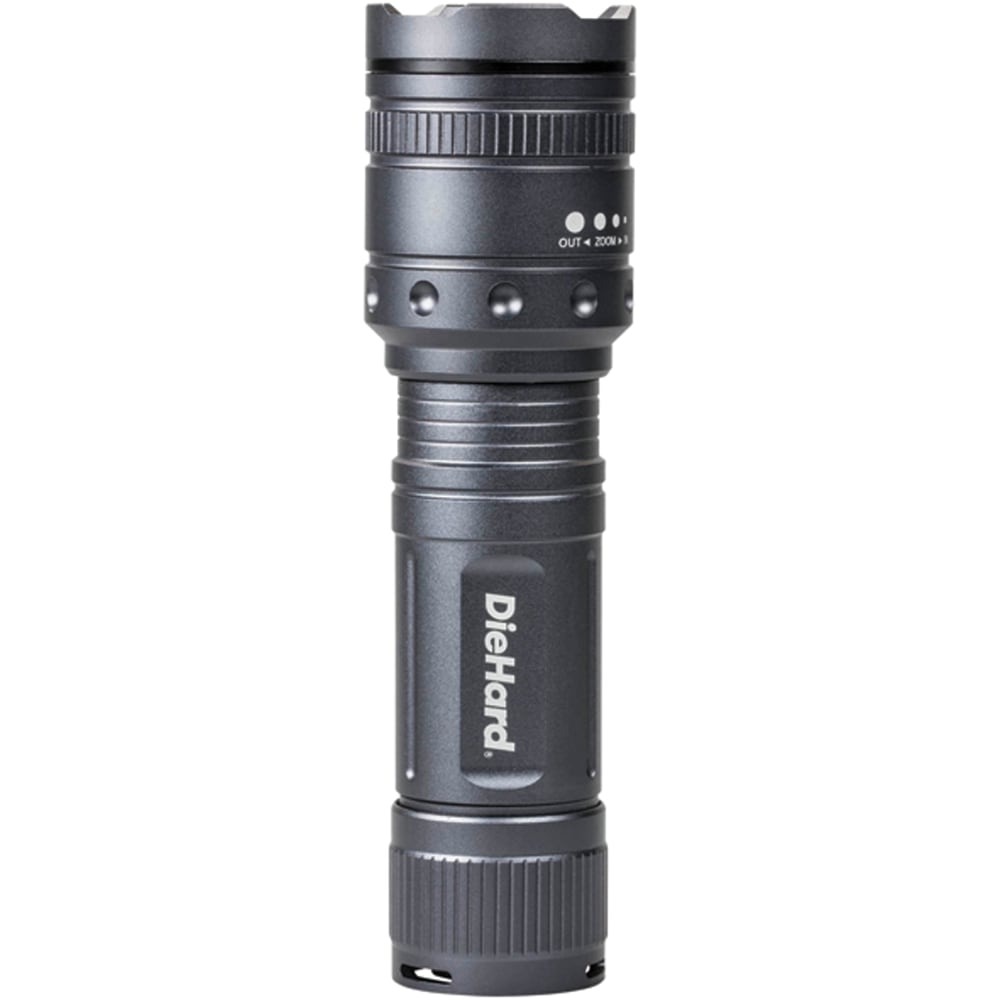 DieHard 600-Lumen Twist Focus Battery-Powered Flashlight, Black