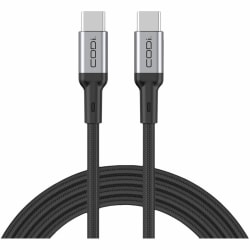 CODi 6ft USB-C to USB-C Braided Nylon Charge & Sync Cable - 6 ft USB-C Data Transfer Cable - First End: 1x USB Type C - A01069