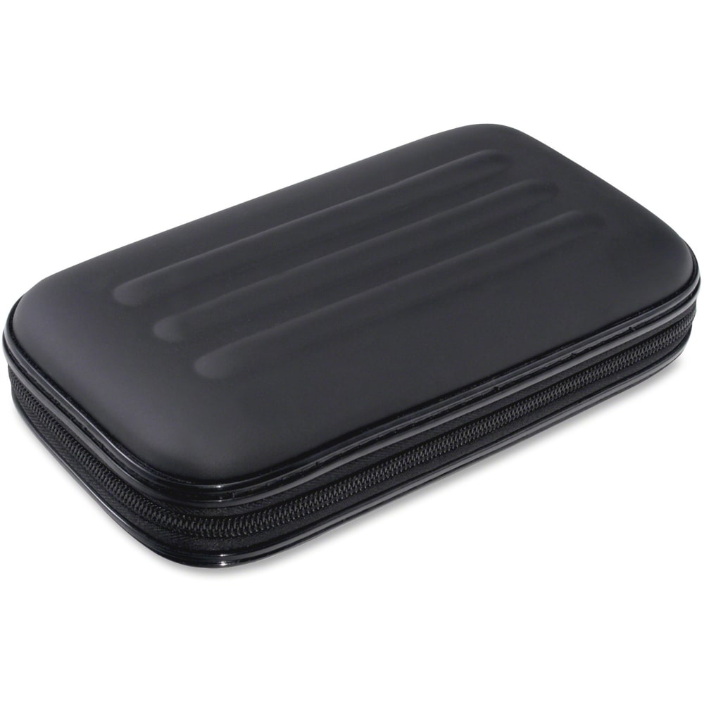 Advantus Large Soft-Sided Pencil Case - External Dimensions: 2inx 8.8in Depth x 5.3in - Zipper Closure - Fabric - Black -  - 67000